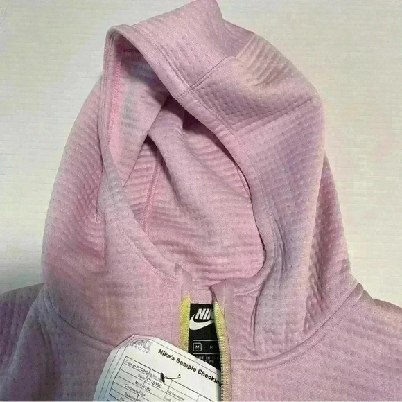 Nike Sample cropped waffle hooded sweatshirt with bell sleeves Size M - Picture 6 of 10